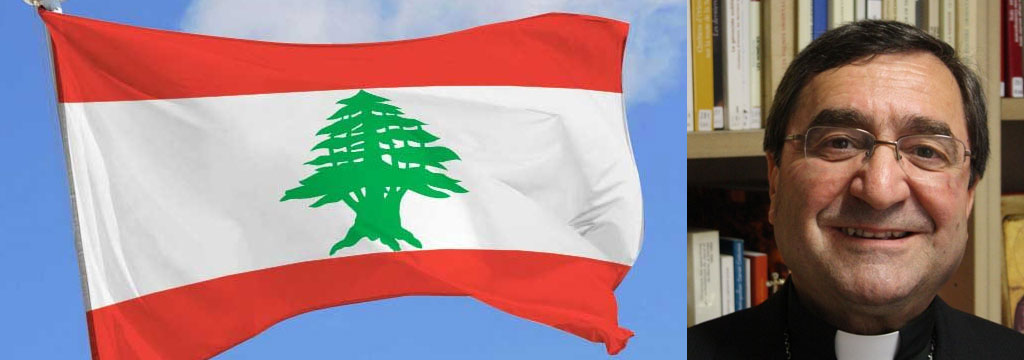 MEA- liban-drapeau-et-mgr-mounir