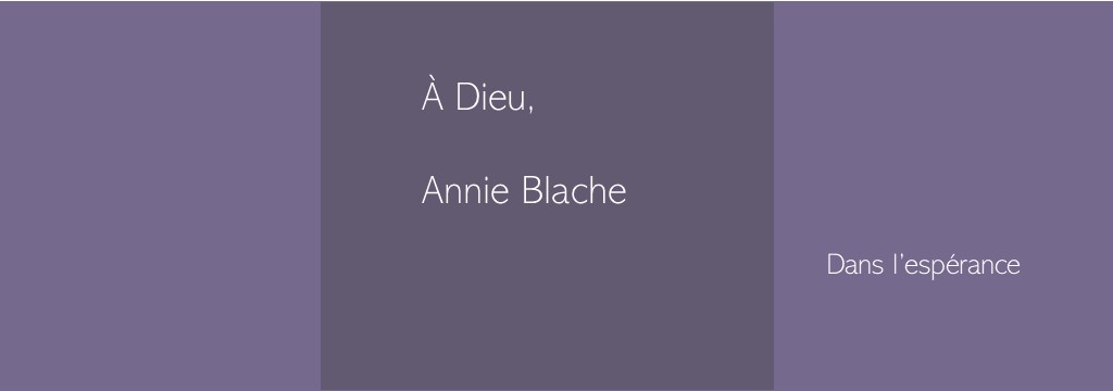 Annie Blache, consacrée discrète au service des plus petits