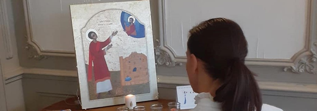 Saint-Benoît -Saint-Étienne : La prière des Mères accueille l'icône l'icône de saint Étienne