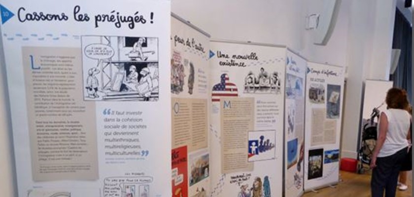 Exposition : Cartooning for peace "Tous migrants !"