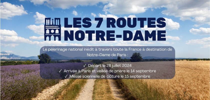 Le pèlerinage des 7 routes de Notre-Dame de passage à Montbrison