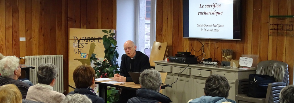 Saint-Marcellin-en-Pilat : formation sur la messe avec Mgr Bataille