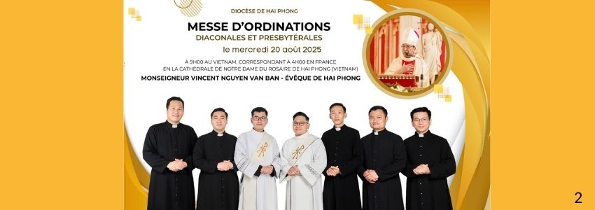 Ordination sacerdotale de Vincent Nguyen The Viet et Joseph Nguyen Tung Ahn