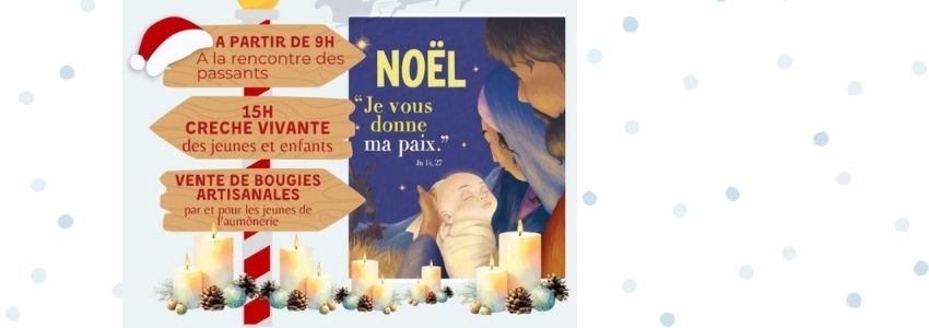 Noël sur le parvis à l'église Saint-Firmin