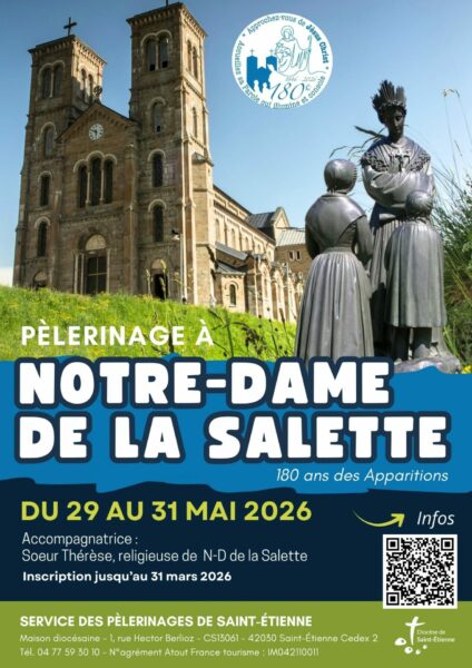 AFFICHE DU PELERINAGE A NOTRE DAME DE LA SALETTE MAI 2026