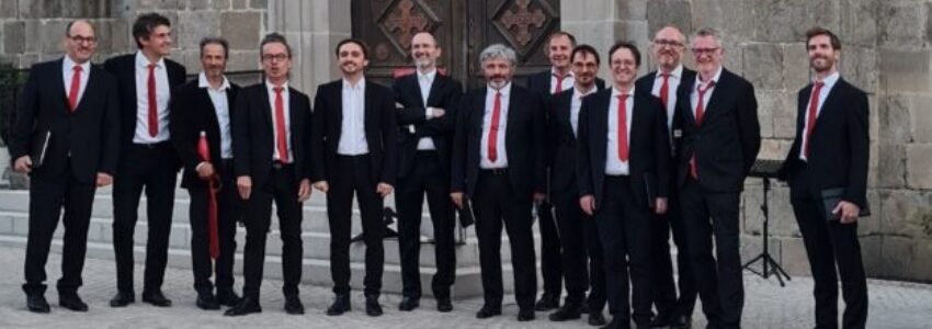 Homnium, chœur d'hommes en concert à Apinac et Montarcher